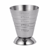 BGM.FOX Promotion Spéciale Jigger à Mesurer pour Cocktails et Vin, Écologique, Moderne, en Acier Inoxydable, Multi-Niveaux, 75 ml, Diamètre 5-10 cm