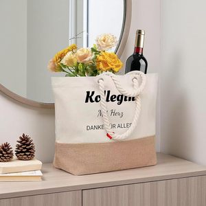 Spliced Canvas Cross-border Linen Splicing Handbag with Customizable Logo, Single Shoulder Colorful Canvas Bag