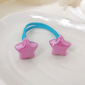 Sao Tim Dễ Thương Headrope Ponytail Chủ Sở Hữu Đàn Hồi Trẻ Em Bé Bead Phụ Kiện Tóc Hai Quả Bóng Tóc Tie Tóc Ban Nhạc Cao Su Cho Cô Gái - Product Image 5