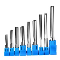 Fraise droite à revêtement DLC 6 mm en carbure monobloc à 2 dents pour le fraisage de rainures sur bois CNC, MDF et contreplaqué