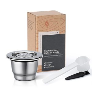 Nouveau produit iCafilas rechargeable compatible avec les dosettes de café <span class=keywords><strong>Nespresso</strong></span> réutilisables en acier inoxydable - Product Image 4