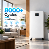 Batterie de stockage d'énergie domestique 51,2 V 16 kWh LiFePO4 48 V sur pied avec BMS intelligent pour alimentation de secours résidentielle