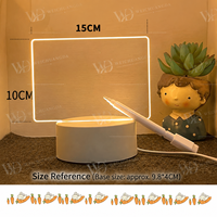 Tableau d'écriture carré en acrylique LED, lampe pour dessin et messages, personnalisable, cadeau de décoration de bureau pour la remise des diplômes
