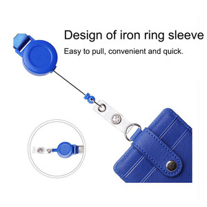 <span class=keywords><strong>Porte</strong></span>-<span class=keywords><strong>badge</strong></span> en cuir PU avec lanière rétractable pour tenir la carte de <span class=keywords><strong>porte</strong></span> de nom d'étudiant - Product Image 5