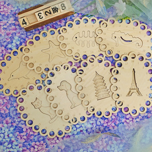 Panier en bois naturel fond creux <span class=keywords><strong>Crochet</strong></span> panier Base en bois pour bricolage sac à tricoter fond Shaper artisanat faisant tissage - Product Image 1