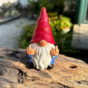 Gnome Doigt d'Honneur Mini 3,5 pouces, Gnome à Double Oiseau, Décoration Extérieure Amusante et Coquine pour la Maison et le Jardin Féerique - Product Image 5