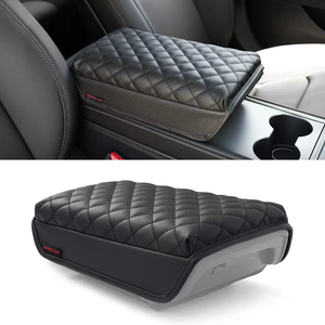 Coussin d'<span class=keywords><strong>accoudoir</strong></span> de voiture <span class=keywords><strong>avant</strong></span> Offre Spéciale avec boîte de rangement et porte-gobelet en cuir épaissi - Product Image 1