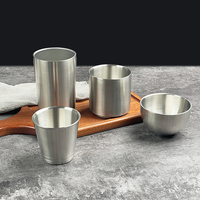 Tasses à bière et à café portables en acier inoxydable 304 grande capacité pour le camping, les restaurants et les hôtels