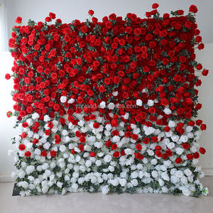 E6 8ft x 8ft Roll Up 3D 5D Rose Flowerwall Panneau <span class=keywords><strong>de</strong></span> Fond Soie Artificielle <span class=keywords><strong>Bordeaux</strong></span> Vin Rouge Fleur Mur pour Décoration <span class=keywords><strong>de</strong></span> Boutique <span class=keywords><strong>de</strong></span> Mariage - Product Image 6