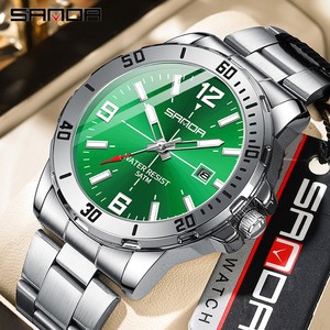 Reloj de Pulsera Sanda 3265 y 3266 para Hombre, Diseño Ejecutivo, Resistente al Agua, con Calendario, Esfera Luminosa, Movimiento de Cuarzo y Correa de Acero - Product Image 1