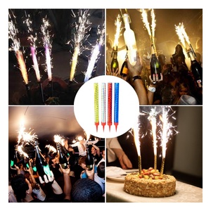 Usine 10 15 20cm Sparkler gâteau anniversaire bougies feux d'artifice poche <span class=keywords><strong>fontaine</strong></span> de glace mousseux <span class=keywords><strong>pour</strong></span> bouteille Champagne discothèque fête - Product Image 2