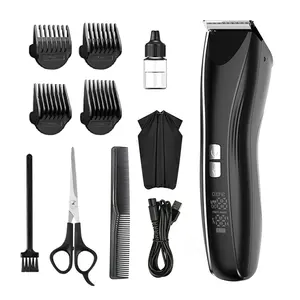 EASTO LED Display Rechargeable Cordless Clipper Adjustable length Blade Hair Cutter Electric Barber Salon Professional Clipper