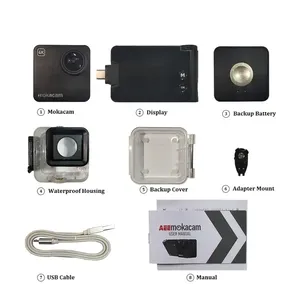 Mới nhất 4k hành động máy ảnh AEE Moka <span class=keywords><strong>cam</strong></span> 60 <span class=keywords><strong>fps</strong></span> 2-inch chuyển động đầy đủ DV HD 1080P thể thao Video Camera với pin dự phòng - Product Image 6