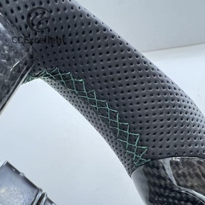 Volant en cuir et fibre de carbone personnalisé pour <span class=keywords><strong>Ford</strong></span> F150 <span class=keywords><strong>F</strong></span>-<span class=keywords><strong>150</strong></span> <span class=keywords><strong>Raptor</strong></span> <span class=keywords><strong>SVT</strong></span> Shelby 2009-2014, en stock - Product Image 2