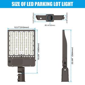 ไฟถนน LED สำหรับลานจอดรถและทางหลวง  แบบกันน้ำ IP65 กำลังไฟ 100W-450W ความสว่างสูง 5K ปรับมุมลำแสงได้ ตัวเรือนอะลูมิเนียม  ระบบดรอปชิปปิ้ง - Product Image 6