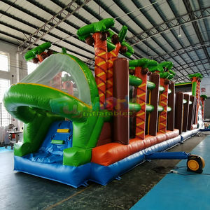 Castillo Inflable para Niños, Combo de Pista de Obstáculos, Parque Infantil, Castillo Hinchable, Juguete de Diversión con Temática de Jungla - Product Image 1