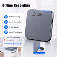 Enregistreur vocal IA intelligent ChatGPT-5 140 langues MINI avec transcription, dictaphone magnétique intelligent, clonage vocal IA, studio de narration d'audiolivres