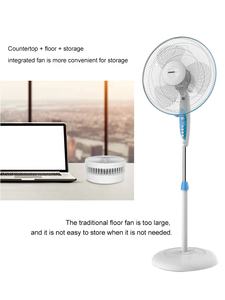 <span class=keywords><strong>ADYSS</strong></span> P9 Summer Wind 3 Pales Mini Ventilateur Rechargeable ABS Télescopique 3D Multifonctionnel Numérique À Piles Usine Directe - Product Image 5