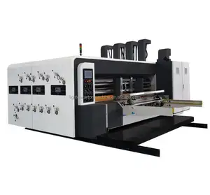 Automatische Flexo 2 / 4 Kleuren Kartonnen Print Sleuf-Snij Machines Pizza Doos Maken Machine Prijzen