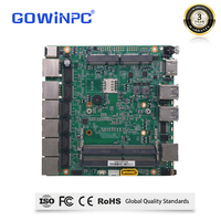 Carte mère industrielle 6 ports LAN 7200u 8550u 8250u Intel i225 2.5G NIC Wake on LAN VESA Mount DC 12V Mini PC Firewall PCBA