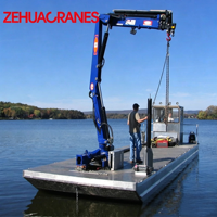 Grue de pont marine à flèche articulée hydraulique Zehua 5-70T |   Grue Offshore AHC Personnalisée Certifiée CE BV CCS Fabricant Certifié