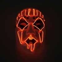 Masque Lumineux LED en PVC à Nœuds Vivants, Fourniture d'Usine, pour Pâques, Halloween, Costume d'Horreur, Scène, Ambiance de Carnaval