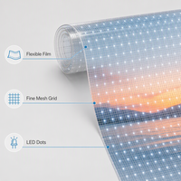 Panneau LED tactile couleur pleine 6 mm P4-P6, film auto-adhésif, affichage numérique pour ascenseurs, magasins de détail et intérieur