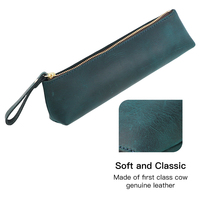 Sac porte-crayon personnalisé avec fermeture éclair en cuir style tendance avec motif de fil