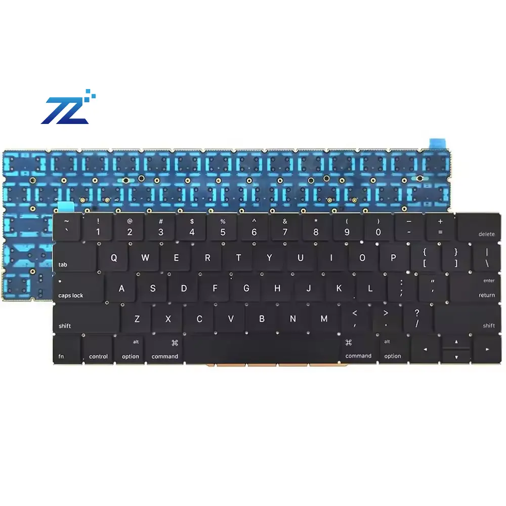 Reemplazo de teclado A1706 A1707 para MacBook Pro 13-15 pulgadas 2016-2017 Año LED retroiluminado con 61 teclas para portátiles de EE. UU. Reino Unido