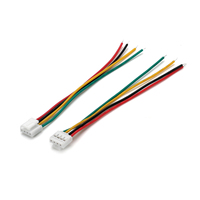 Câble Pigtail JST Femelle 4 Broches à Extrémité Unique 26AWG Rouge Noir Jaune Vert en PVC, Faisceau Personnalisé Dénudé pour Soudure PCB Arduino OEM