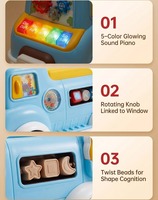 Jouets éducatifs pour bébés, voiture multifonctionnelle à roulettes, machine d'apprentissage, jeu musical, ensemble de jouets pour le sable