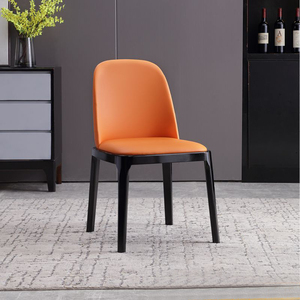 Chaises <span class=keywords><strong>de</strong></span> salle à manger modernes en bois massif, revêtement en velours/cuir, dossier <span class=keywords><strong>ergonomique</strong></span>, durables, imperméables, pliables pour hôtels - Product Image 5