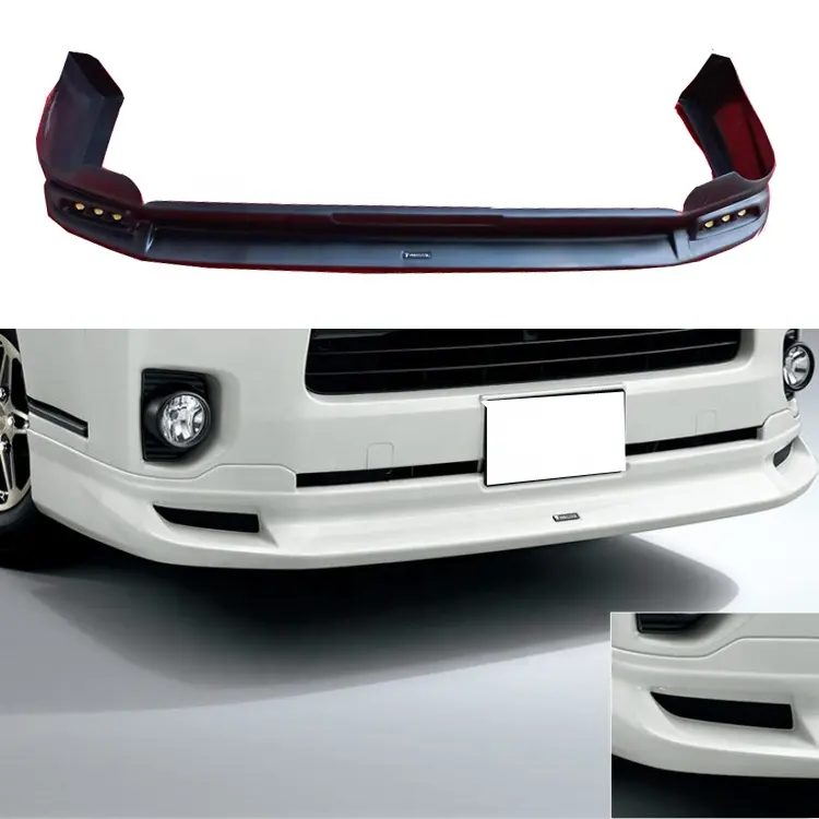 3 Kralen Led Bumper Lipbelegering Voor Hiace Minibus Kdh 200 2014-2018 1695 Auto-Onderdelen Led Voorbumper Lippen Cover