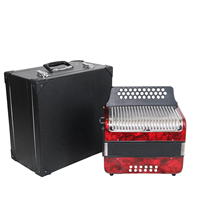 Professional Factory Red Color Grey Color 31 Button 12 Bass Diatonic Button Accordion