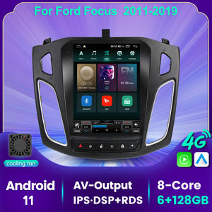 Tesla стиль экран Android для Ford Focus Mk <span class=keywords><strong>3</strong></span> 2011 2019 мультимедийный видеоплеер 6 + 128 ГБ автомобильный Автомобильный плеер DSP 5 ГГц WIFI - Product Image 2