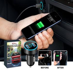 <span class=keywords><strong>Cargador</strong></span> <span class=keywords><strong>de</strong></span> Coche Portátil con Pantalla LED Rayhong <span class=keywords><strong>para</strong></span> iPhone, Samsung, <span class=keywords><strong>Xiaomi</strong></span>, Huawei, Teléfono Móvil, Carga Rápida, Accesorios <span class=keywords><strong>para</strong></span> Teléfono - Product Image 2