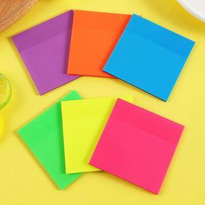 Use 50 Solid Color Transparent Self-Adhesive 8x8cm Memo <b>Pads</b> for School Office Petmaterial Notes - Product Image 6