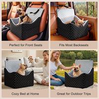 Siège de voiture surélevé Ravel-Safe pour chien avec coussin en mousse à mémoire de forme et housse amovible lavable pour chiens de petite/moyenne taille