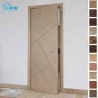 Portes intérieures modernes italiennes pré-assemblées pour maisons en chêne, portes intérieures classiques en bois pour chambres à coucher