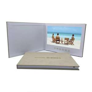 Promoción LCD <span class=keywords><strong>Video</strong></span> Tarjeta de visita Tarjeta de felicitación Boda <span class=keywords><strong>Video</strong></span> Libro 7 pulgadas Pantalla LCD Postal <span class=keywords><strong>Video</strong></span> Folleto - Product Image 2