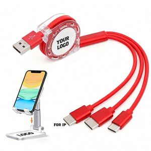 Hot Selling <b>Cable</b> 3 in 1 Braided Data Wired Tpe Mobile Fast <b>Charging</b> for Corporate Custom Promotional Gifts - Product Image 1