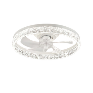 Modern Ceiling Fan Light LED Warm White Surface Mounted Plastic Body for Living Room 2700K 220V - Product Image 1