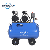 Kompresor Udara Listrik Tenang Berpendingin Udara Tanpa Oli SPERAN Portable 50L dengan Bantalan