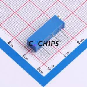 Resistencia Ajustable/Potenciómetro 3006P-1-202LF, Componente de Orificio Pasante (THT)-3P, 19.3x4.9mm, Resistencia de 2kOhm, 10%, 750mW, 250ppm ℃ - Product Image 2