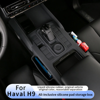 Tapis de rangement en silicone antidérapant pour console centrale, doublure de fente, accessoires de modification intérieure automobile pour Haval H9 2ème génération