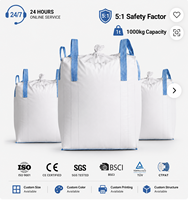 Sac en vrac FIBC pour ciment et sable, sac jumbo robuste, résistant aux UV, tissé en PP, antistatique, facteur de sécurité 5:1