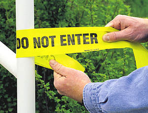 Materiale stampato personalizzato Premium nastro di avvertenza giallo barricata di costruzione per pericolo e avviso di sicurezza - Product Image 4