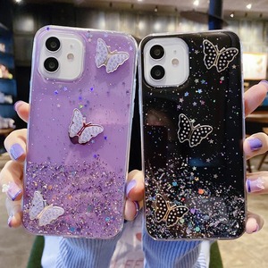 Papillon Goutte À Goutte Glitter Strass TPU Téléphone étui pour iphone 16 15 14 13 Pro 12 11 Max Plus 16Pro 17Pro Couverture <span class=keywords><strong>Coque</strong></span> Transparente - Product Image 6