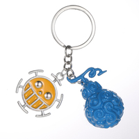 ZRM Porte-clés de luxe en alliage de zinc, motif Fruit du Diable de l'anime One Piece, Luo Surgery Aislufei, lot de deux pièces, tendance mode, best-seller
