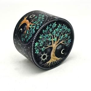 Molino de Hierbas de Aleación de Zinc Metálico de 63 mm con Logotipo Personalizado Jinlin, Molinillo de Tabaco de 4 Capas Plano con Logotipo Personalizable, Gran Venta - Product Image 4